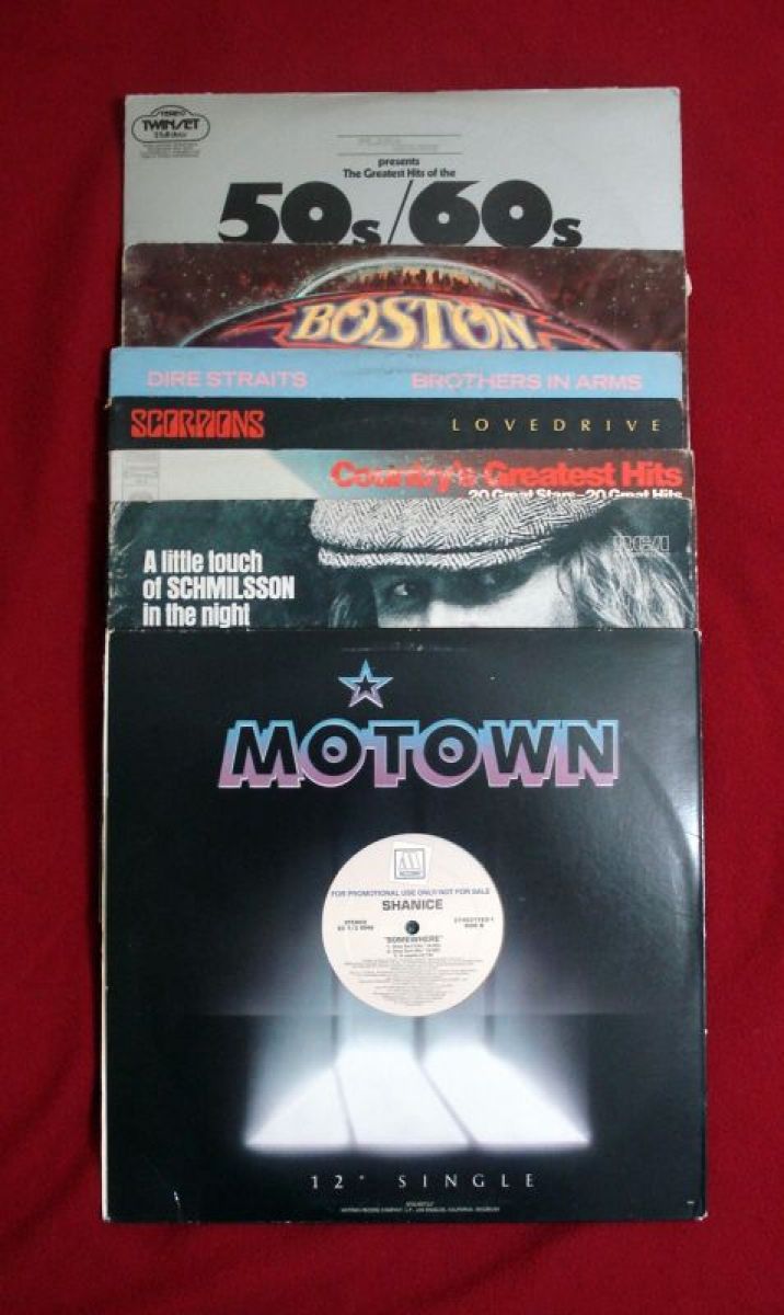 VINTAGE RECORD ALBUMS LOT #1 (7) *BOSTON * wr