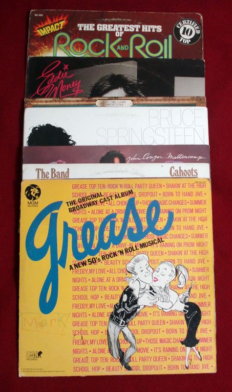 VINTAGE RECORD ALBUMS LOT #5 (7) *GREASE* wr