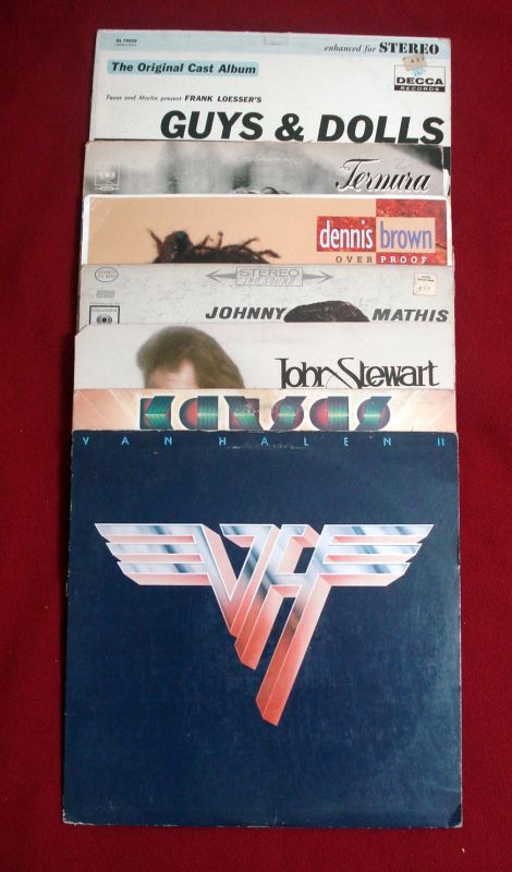 VINTAGE RECORD ALBUMS LOT #6 (7) *VAN HALEN* wr
