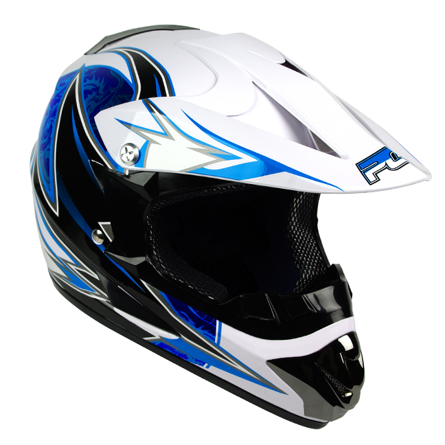 PGR DRAGON White Blue Dirt Bike Buggy ATV Off Road BMX MX DOT Helmet ~ Youth L PGR DRAGON White Blue Dirt Bike Buggy ATV Off Road BMX MX DOT Helmet ~ Youth L
