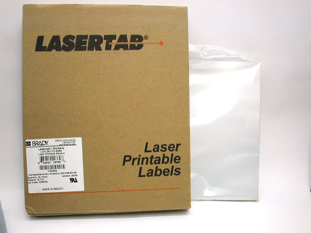 BRADY Lasertab Markers Labels 25 Pack LAT-28-773-25SH