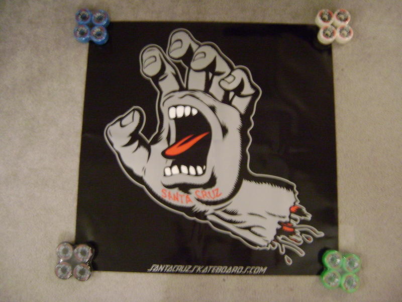 Santa Cruz Screaming Hand Skateboard Banner 36"X 36"