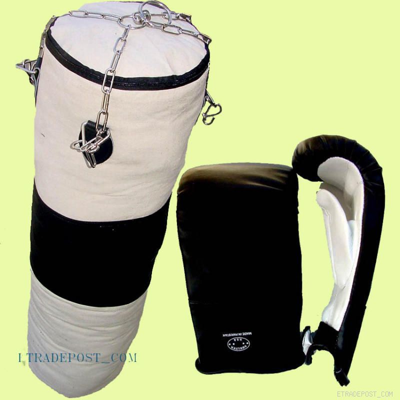 New boxing/punching/ Canvas bag w/chain,punching gloves
