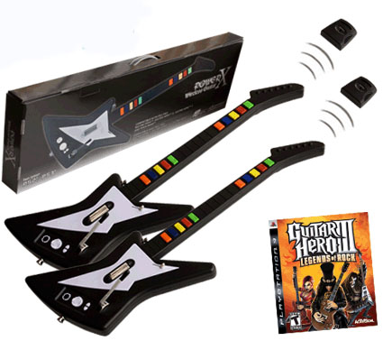 PS3 GUITAR HERO 3+2 WIRELESS POWER X TEN FRETS GUITARS