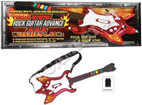 1 X WIRELESS ROCK GUITAR ADVANCE III CONTROLLER PS2