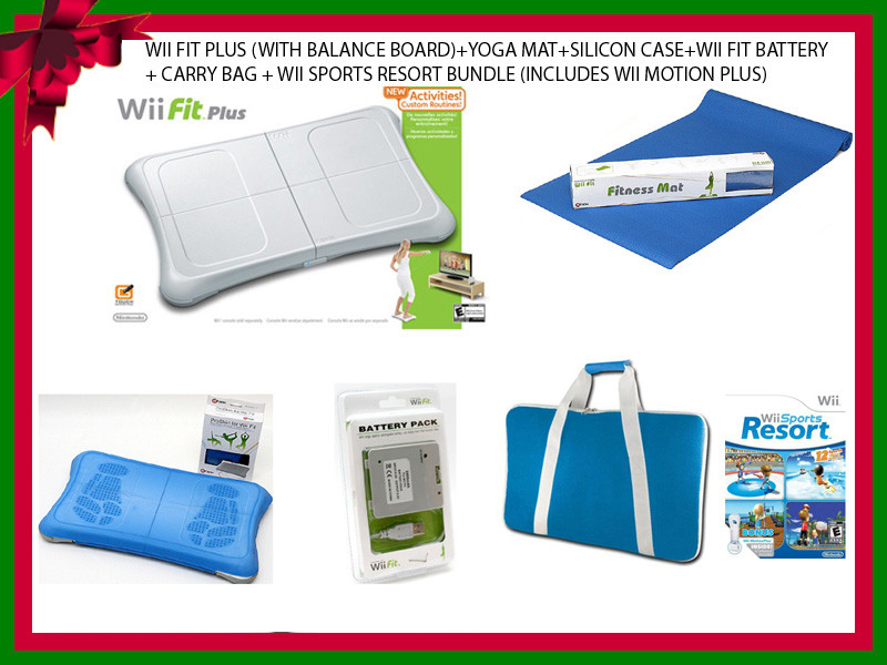 Wii Fit Plus+board+blue Bag+case+mat+bat+sports Resort