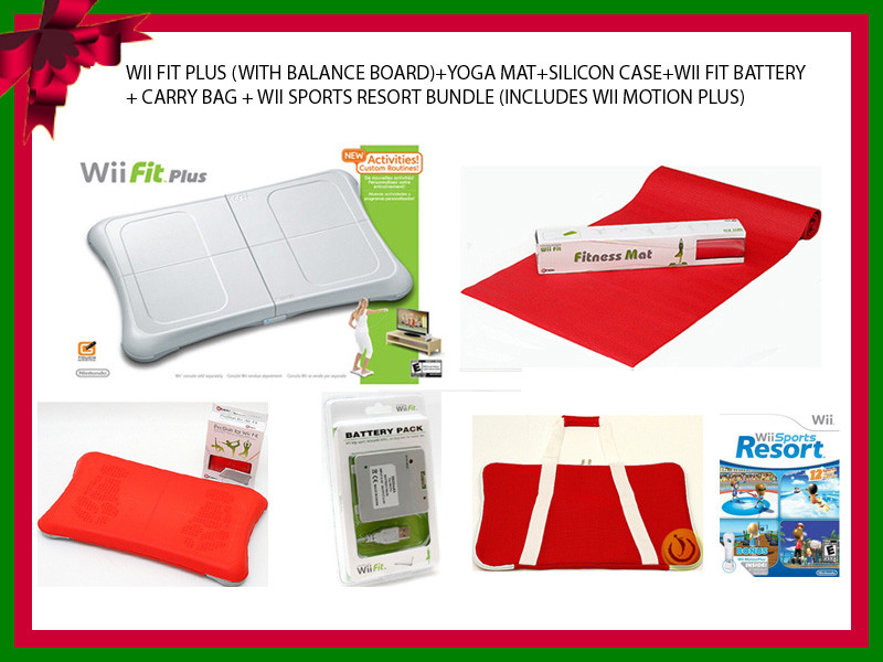 Wii Fit Plus+board+red Bag+case+mat+bat+sports Resort