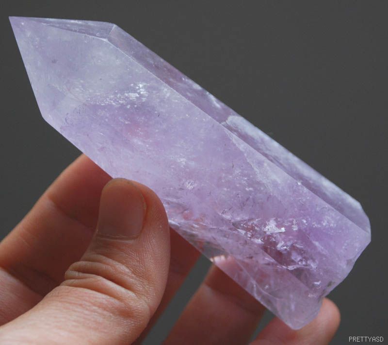 natural amethyst crystal point polished healing clear