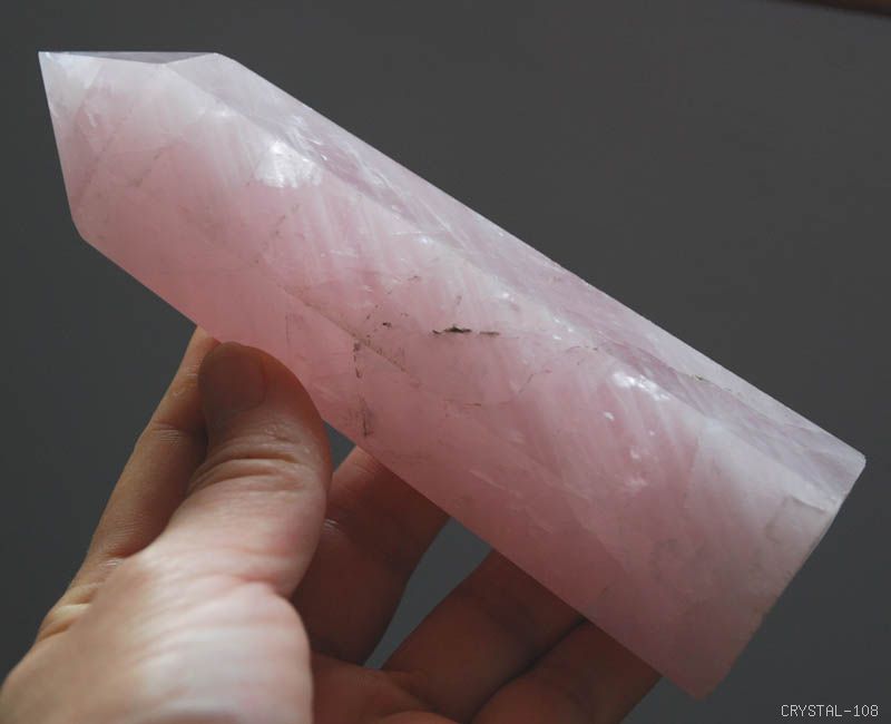 natural rose quartz crystal point healing