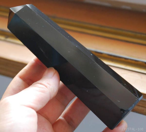 128mm natural obsidian crystal point healing