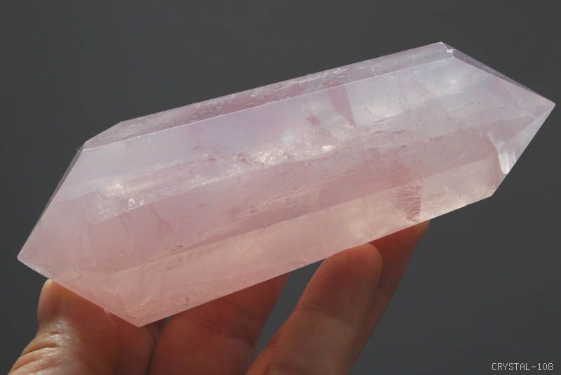 115mm natural rose quartz crystal point healing clear