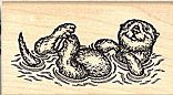 Otter stamps and other aquatic animals stamps