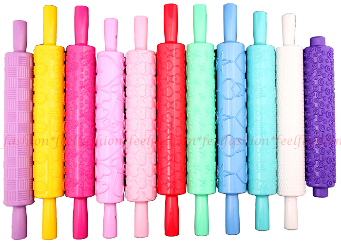 14 Styles Rolling Pin Fondant Cake Sugarcraft Decorating Mold Gum Paste