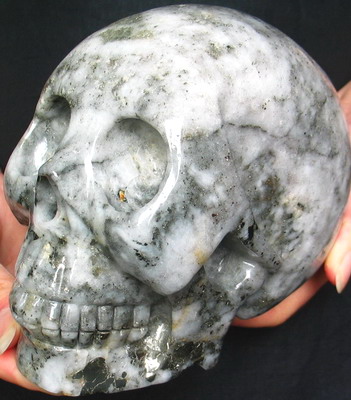 GIANT 7.1LB Pyrite Crystal Skull over 6.8"