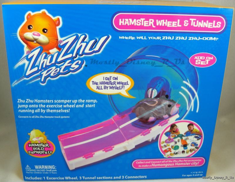 Zhu Zhu Go Go Pets Hamster Wheel & Tunnel Tunnels Set
