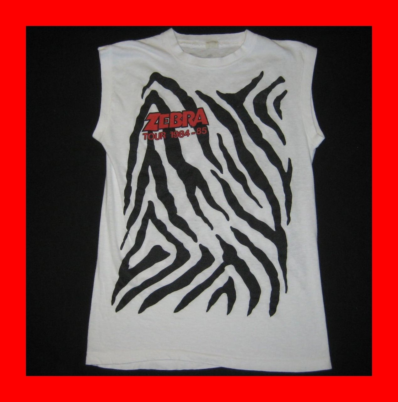 1984 ZEBRA VINTAGE TOUR TSHIRT MUSCLE CONCERT krokus