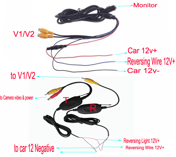Wireless Car Rear View Kit 18 Ir Day Night Ccd Reversing