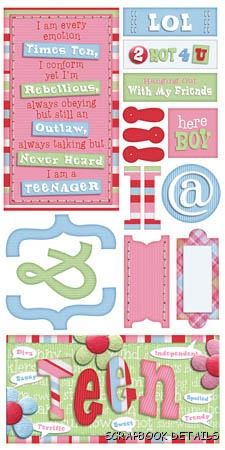 Bo Bunny 2 Hot 4 You Cardstock Stickers-Bo Bunny, 2 hot 4 you, love, valentine, cardstock stickers, scrapbooking, embellishments