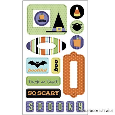 SEI Halloween Epoxy Stickers-SEI, halloween, die cuts, scrapbooking, card making, embellishments, stickers