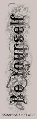 Daisy D's Be Yourself Rub Ons-daisy d's, daisy ds, Be Yourself scrapbooking, embellishments