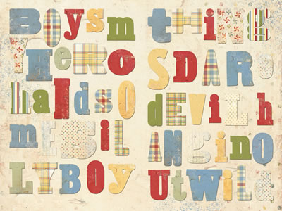 Daisy D's Boys Monogram  Die Cuts-daisy d's, daisy ds, boys monograms,   die cut, tags, scrapbooking, embellishments