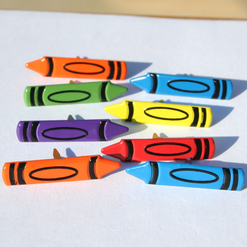 Eyelet Outlet Crayon Brads-crayon brads, scrapbooking, embellishemtns, kids, school, eyelet outlet