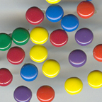 Round Brads - Bazzill Rainbow-round brads, rainbow, bazzill, scrapbooking, embellishments, crafts, card making