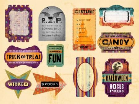 Daisy D's Halloween Die Cut Tags-daisy d's, daisy ds, halloween,  die cut, tags, scrapbooking, embellishments