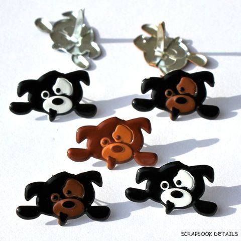 Eyelet Outlet Hanging Dog Brads-eyelet outlet, hanging dog, brads,  animals, pets, scrapbooking, embellishments