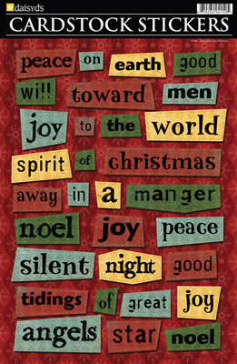 Daisy D's Christmas Inspirational Phrase Stickers-daisy d's, daisy ds, christmas, stickers,  die cut, tags, scrapbooking, embellishments, card making