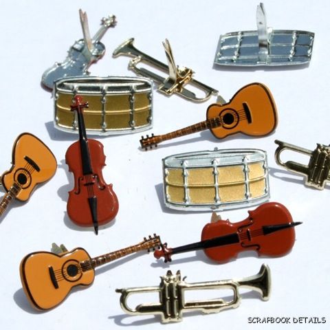 Eyelet Outlet Musical Instrument Brads-eyelet outlet, musical instrument brads,  kids, scrapbooking, embellishments