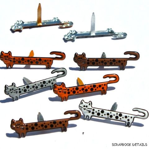 Eyelet Outlet Long Cat Brads-long cat brads, pets, animals, scrapbooking, embellishments, shaped brads, eyelet outlet