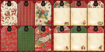 Daisy D's Mistletoe Heirloom  Die Cut Tags-daisy d's, daisy ds, christmas, mistletoe heirloom tags,  die cut, tags, scrapbooking, embellishments