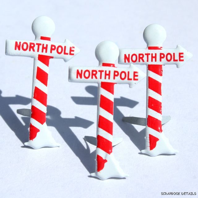 Eyelet Outlet North Pole Brads-Eyelet Outlet North Pole Brads, scrapbooking, embellishments, christmas, holiday, kids