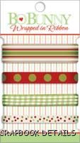 Bo Bunny Raspberry Pie Ribbon-Bo Bunny, raspberry pie ribbon,  kids, snow, scrapbooking, embellishments