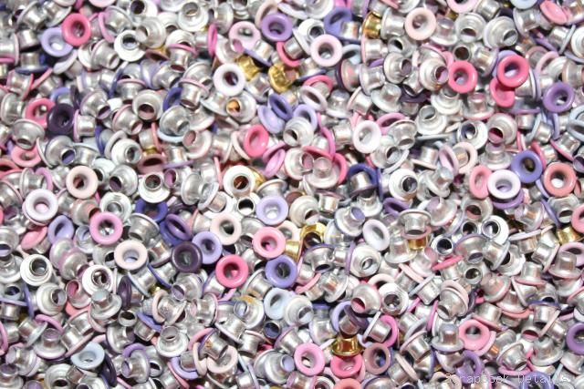 Scrapbook Details Round Eyelets - Pinks & Purple-round eyelets, pinks, purple, scrapbooking, embellishments, crafts, card making