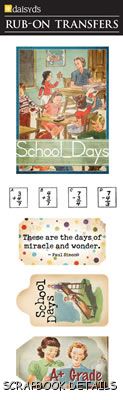 Daisy D's School Days Tags Rub Ons-daisy d's, daisy ds, school days tags, rub ons, kids, scrapbooking, embellishments