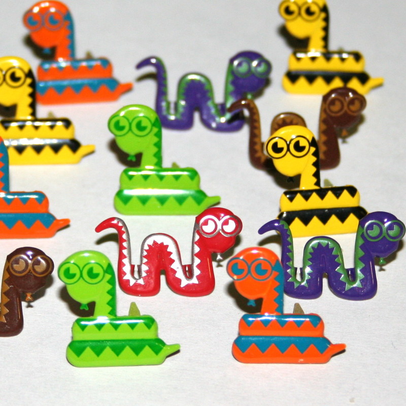 Eyelet Outlet Snake Brads-Eyelet Outlet Snake Brads, scrapbooking, embellishments, bugs & critters, outdoors, shapped brads