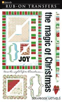 Daisy D's Magic of Christmas Rub Ons-daisy d's, daisy ds, magic of christmas, holiday, rub ons, scrapbooking, embellishments