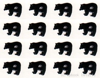 Scrapbook Details Zoo Animal Eyelets - Bear-zoo animal eyelets, bear, kids, scrapbooking, embellishments, crafts