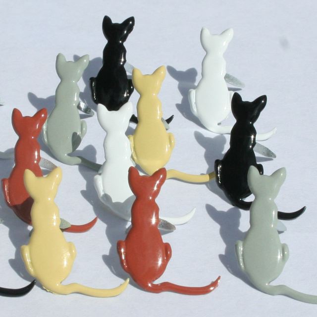 Eyelet Outlet Cat Brads-cat brads,  scrapbooking, embellishments, shaped brads, eyelet outlet