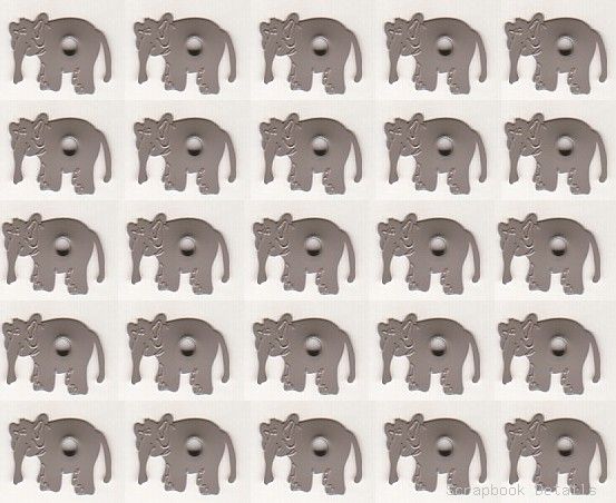 Scrapbook Details Zoo Animal Eyelets - Elephant-zoo animal eyelets, elephant, kids, scrapbooking, embellishments, crafts