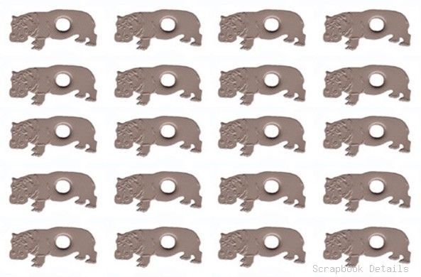 Scrapbook Details Zoo Animal Eyelets - Hippo-zoo animal eyelets, hippo, kids, scrapbooking, embellishments, crafts