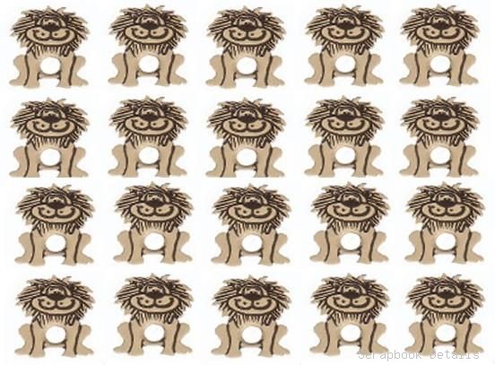 Scrapbook Dtails Zoo Animal Eyelets - Lion-zoo animal eyelets, lion, kids, scrapbooking, embellishments, crafts