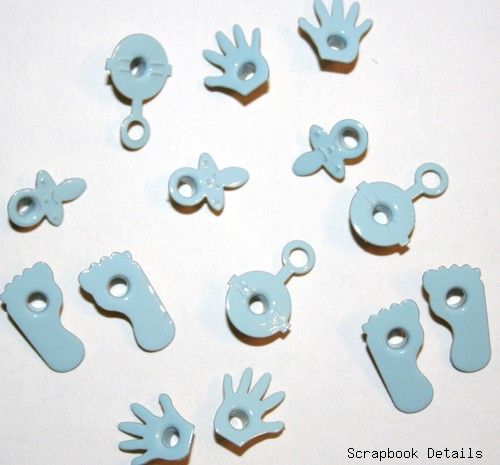 The Happy Hammer Mini Baby Eyelets - Blue-The happy hammer, mini eyelets, blue, baby, scrapbooking, card making, embellishments, boy