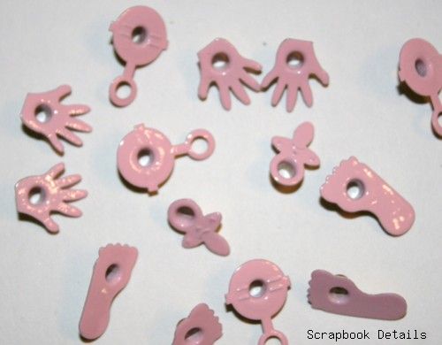 The Happy Hammer Mini Baby Eyelets - Pink-The happy hammer, mini eyelets, pink, baby, scrapbooking, card making, embellishments, girl