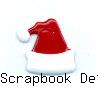 Eyelet Outlet Santa Hat Brads-Eyelet Outlet red santa hat Brads, scrapbooking, embellishments, christmas, holiday, kids
