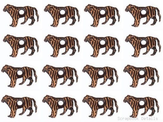 Scrapbook Details Zoo Animal Eyelets - Tiger-zoo animal eyelets, Tiger, kids, scrapbooking, embellishments, crafts