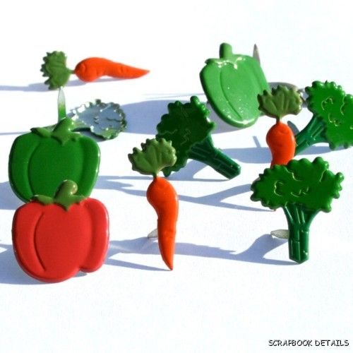 Eyelet Outlet Vegetable Brads-eyelet outlet, vegetable brads, scrapbooking,embellishments, cardmaking, garden