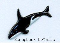 Eyelet Outlet Shamu Whale Brads-Eyelet Outlet, shamu whale Brads, scrapbooking, embellishments, sea world, holiday, kids